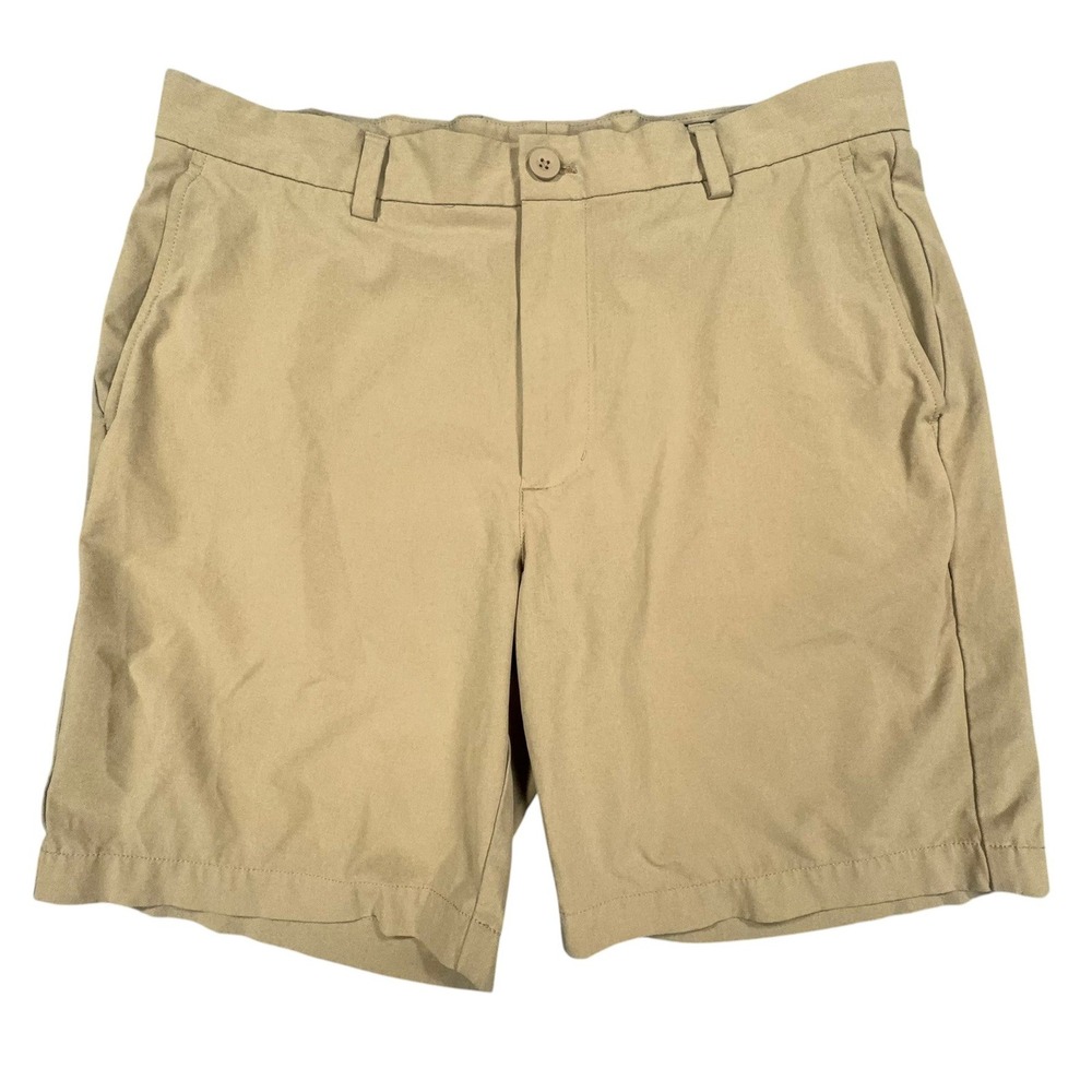 Vineyard Vines Performance Breaker Shorts Mens 34x8 Tan Khaki Stretch Golf
